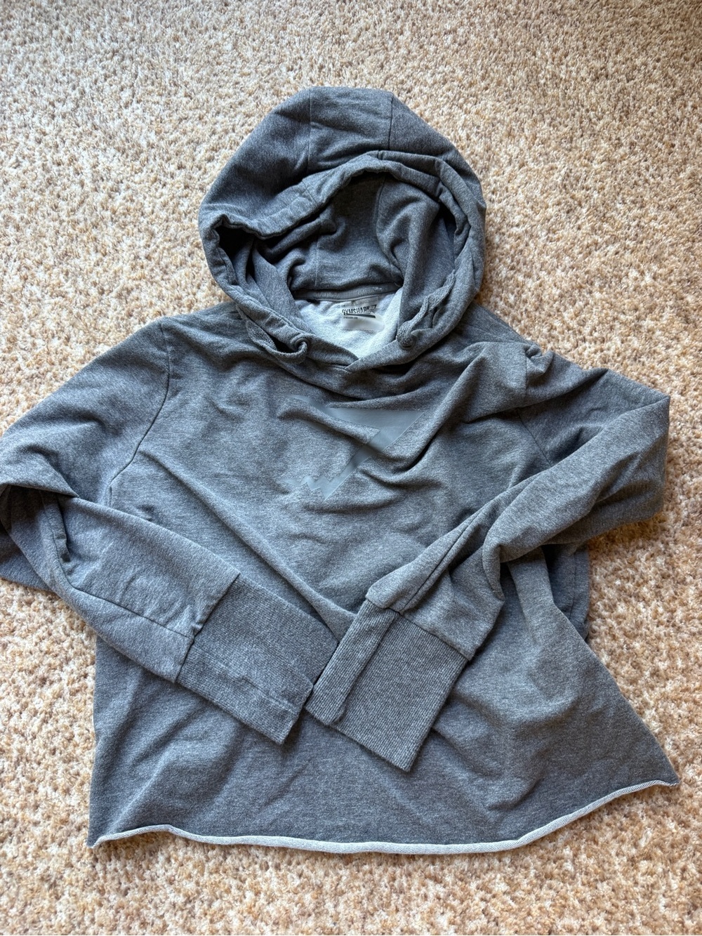 Gymshark Gray Women's Pullover Hoodie cross over back size large